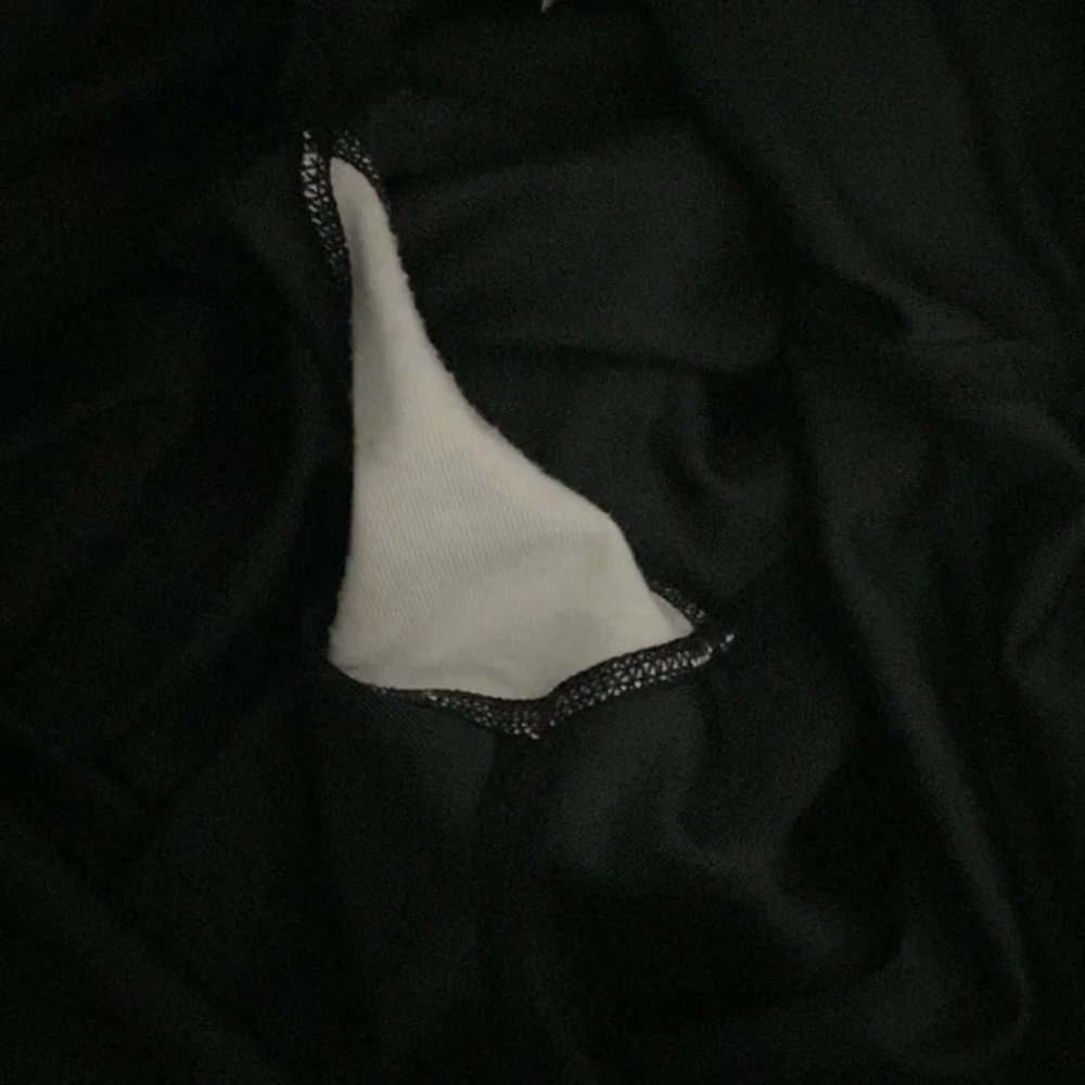 Nike Fit Dry Mid Rise Pure Black Cropped Wide Leg Active Leggings S - Picture 7 of 7